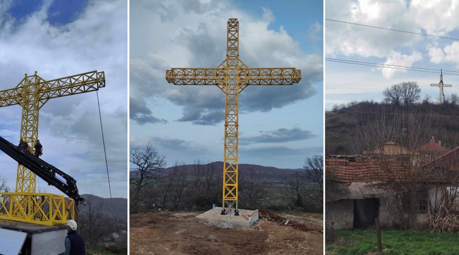 Поставен висок крст во црквата „Св. Архангел Гаврил“ (Фото)