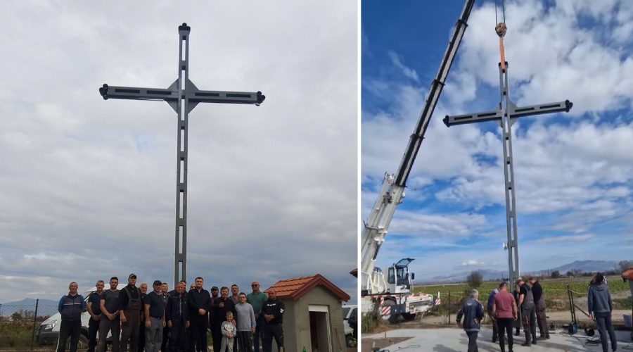 (ВИДЕО) Симбол на вера, сила и заедништво: Поставен свет крст во црквата „Света Петка“