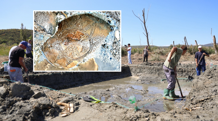(ФОТО) Откриен уникатен праисториски сад стар 3.200 години во Дојран на кој има нацртано сонце